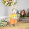 15" Orange & Green Standing Girl Rabbit with Easter Egg Figure